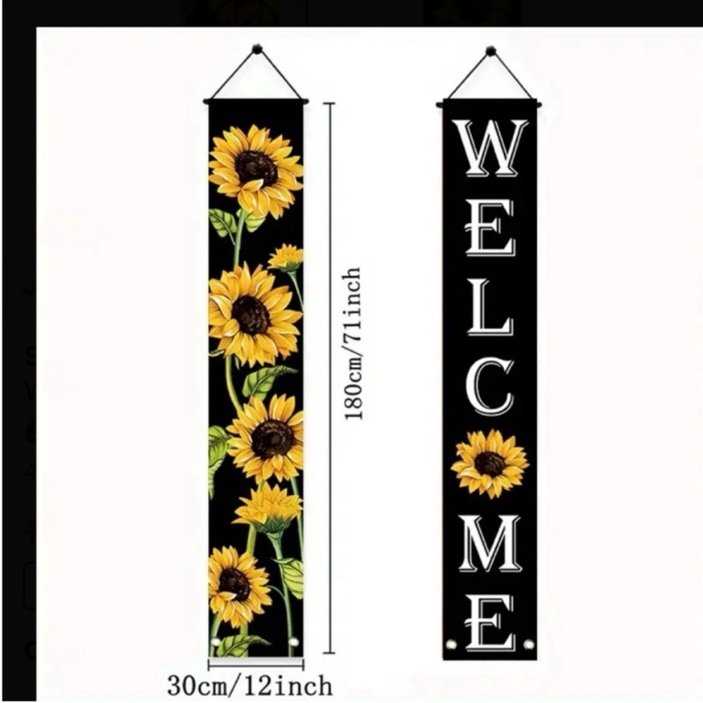 Charming Sunflower Hanging Porch Banners- Set of 2 ๐ป๐๐ป - Picture 6 of 6